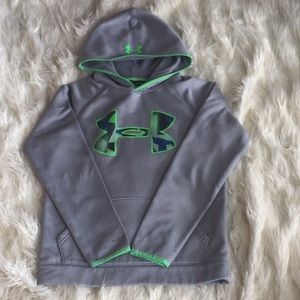 Green and Grey Under Armour Hoodie